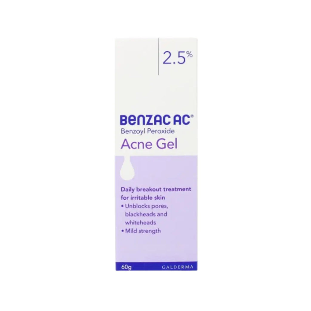 Benzac AC Acne Gel 2.5% – 60g | Anti-Acne Treatment Gel for Clearer Skin