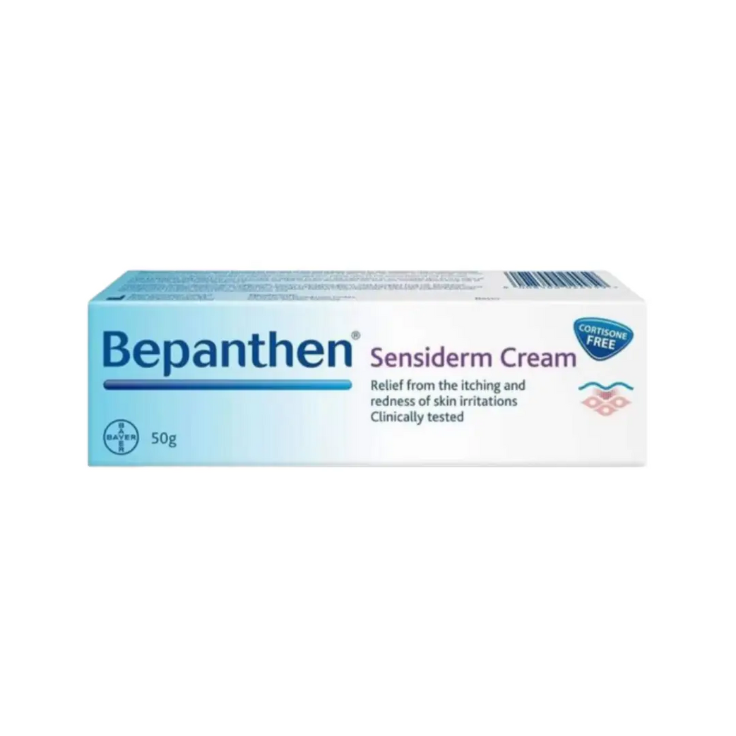 Bepanthen Sensiderm Cream 50g – soothing cream for itchy, irritated, and sensitive skin relief