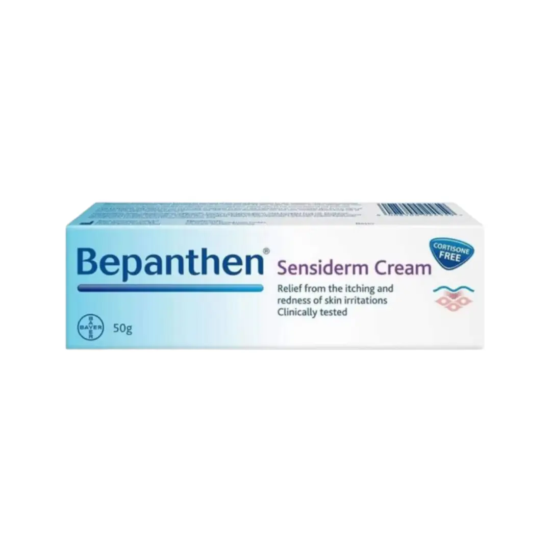 Bepanthen Sensiderm Cream 50g – soothing cream for itchy, irritated, and sensitive skin relief