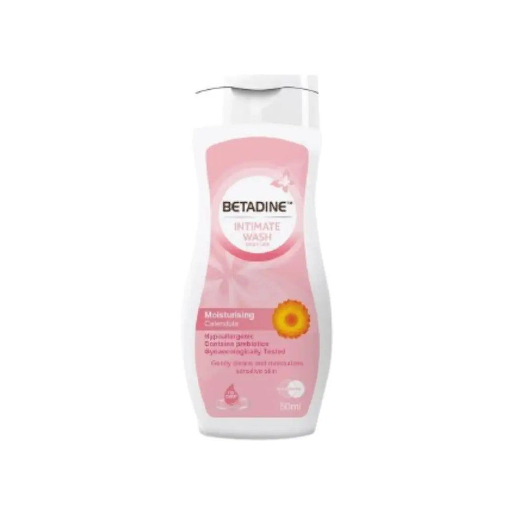 Betadine Intimate Wash Moisturizing Calendula 50ml – Gentle Feminine Hygiene Cleanser