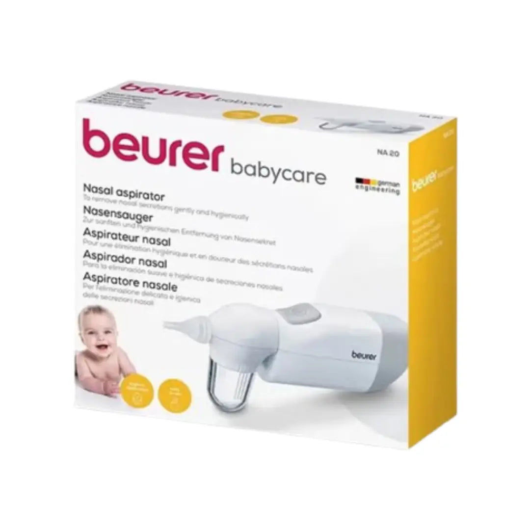 Beurer BabyCare Nasal Aspirator NA 20 – Electric Baby Nasal Aspirator for Gentle Mucus Removal