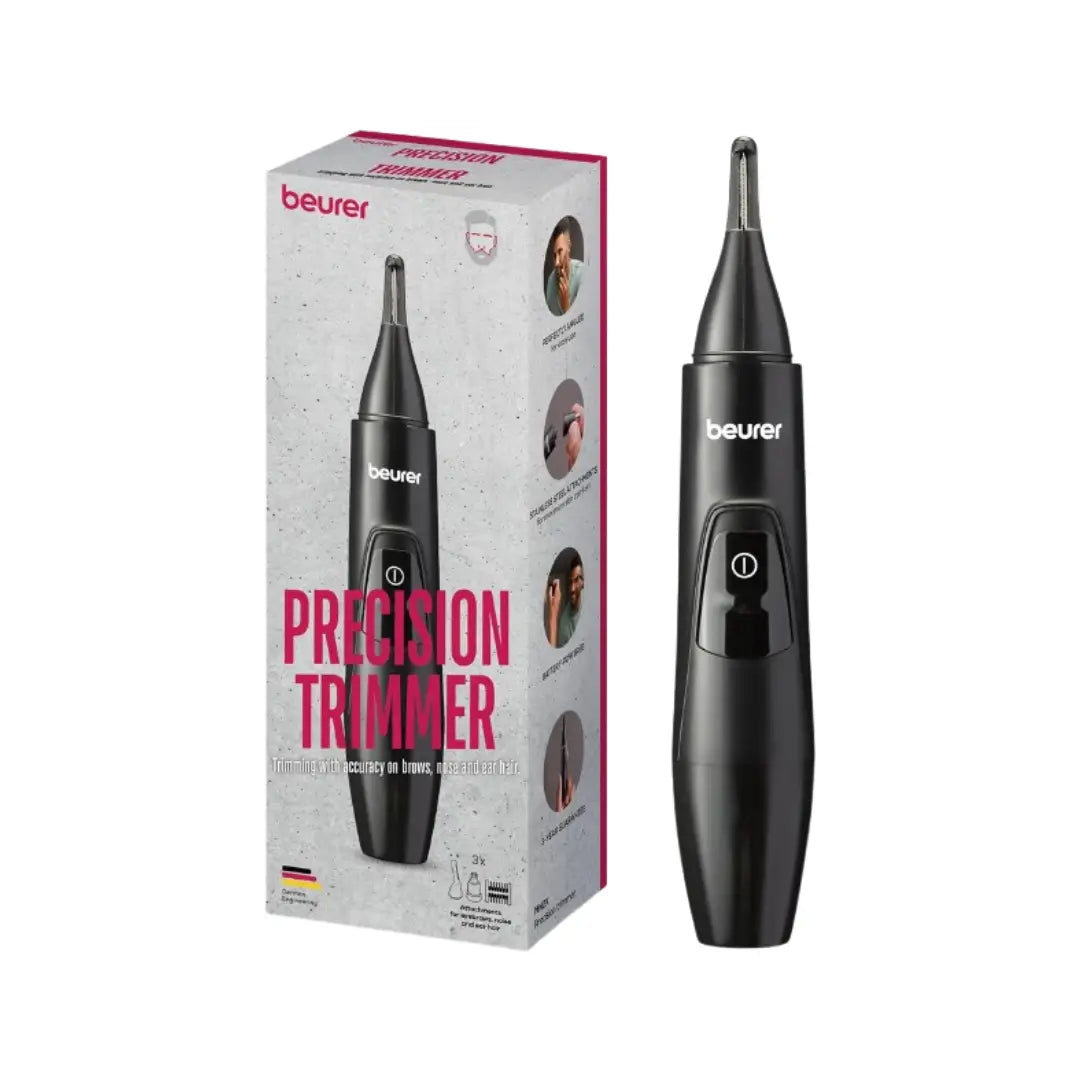 Beurer MN2X Precision Trimmer Compact Grooming Trimmer for Beard Nose and Body Hair Care