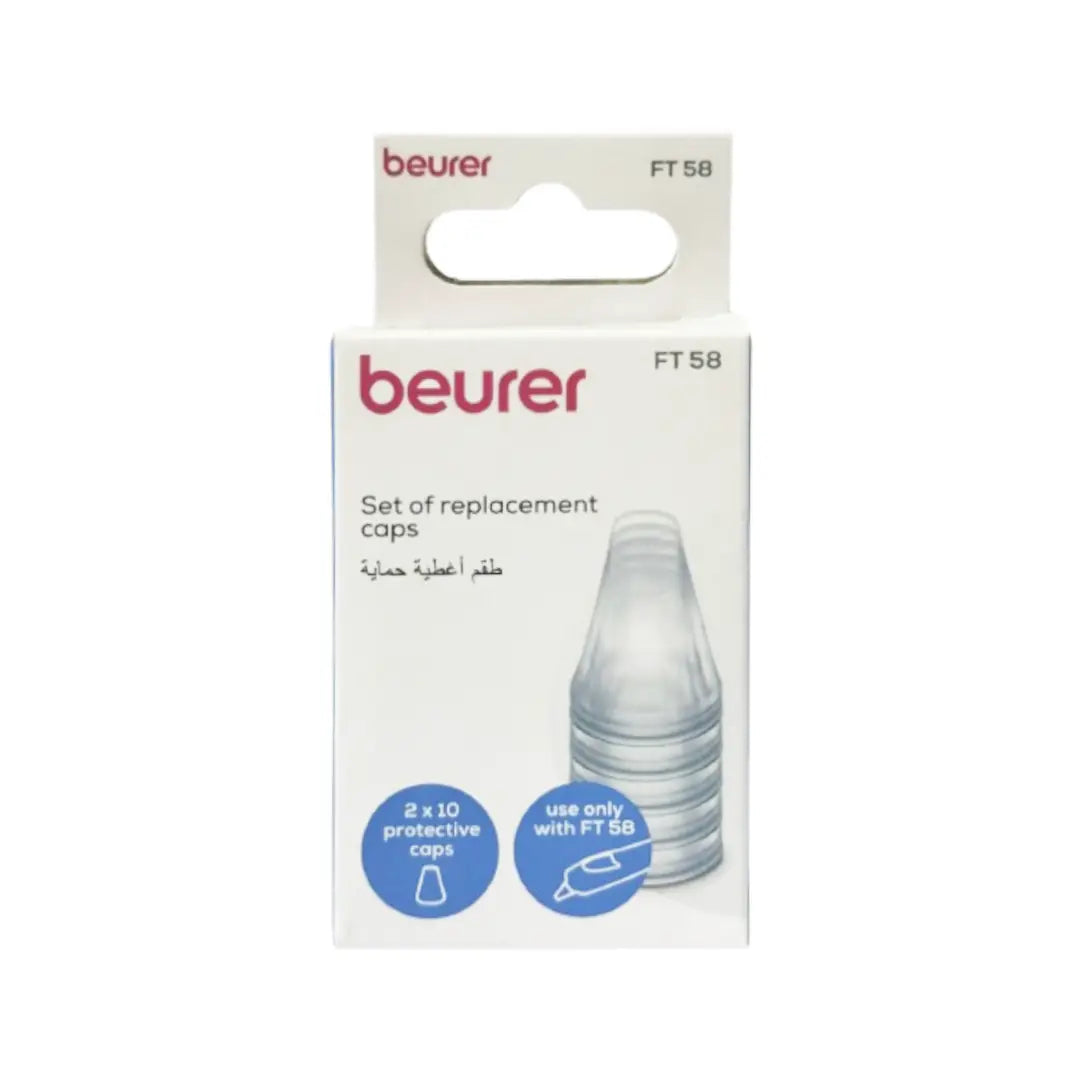 Beurer FT 58 Protective Caps 20s – Hygienic Replacement Probe Covers for FT 58 Ear Thermometer