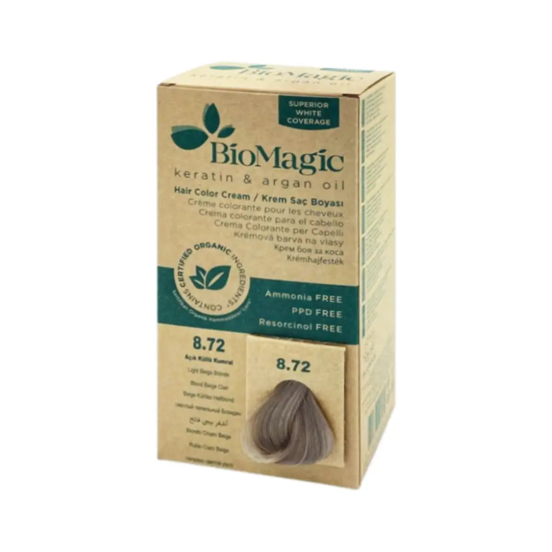BioMagic Hair Color Light Beige Blonde 8.72