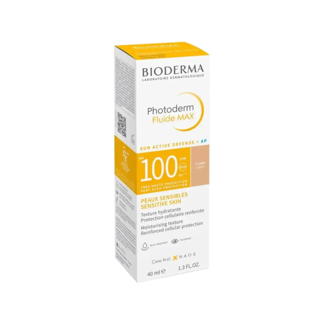 Bioderma Photoderm MAX SPF 100 Light Tinted Fluid for Sensitive Skin 40ml – Very High UVA/UVB Sunscreen