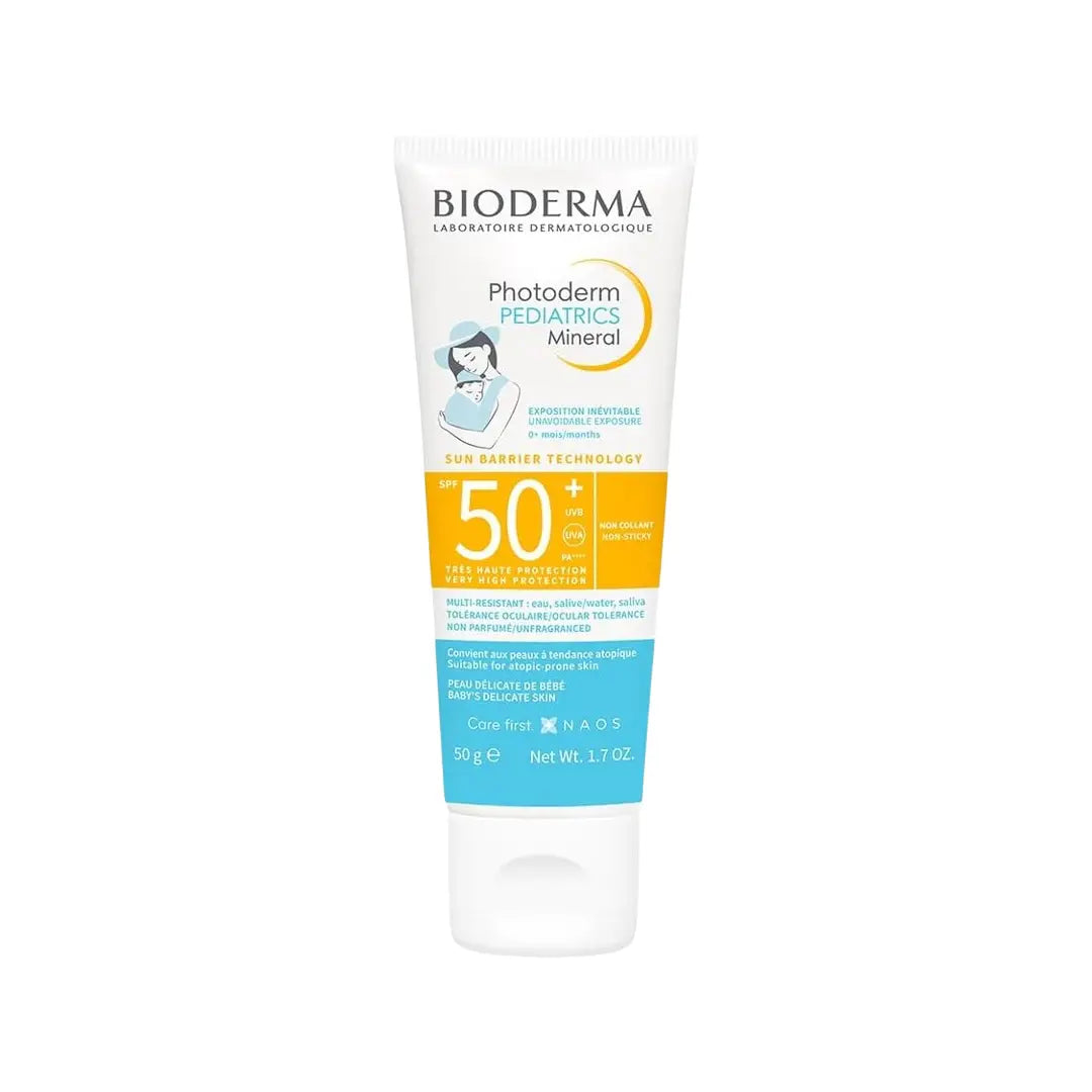Bioderma Photoderm Pediatrics Mineral SPF50+ Non Sticky 50g – Gentle Sunscreen for Kids Sensitive Skin