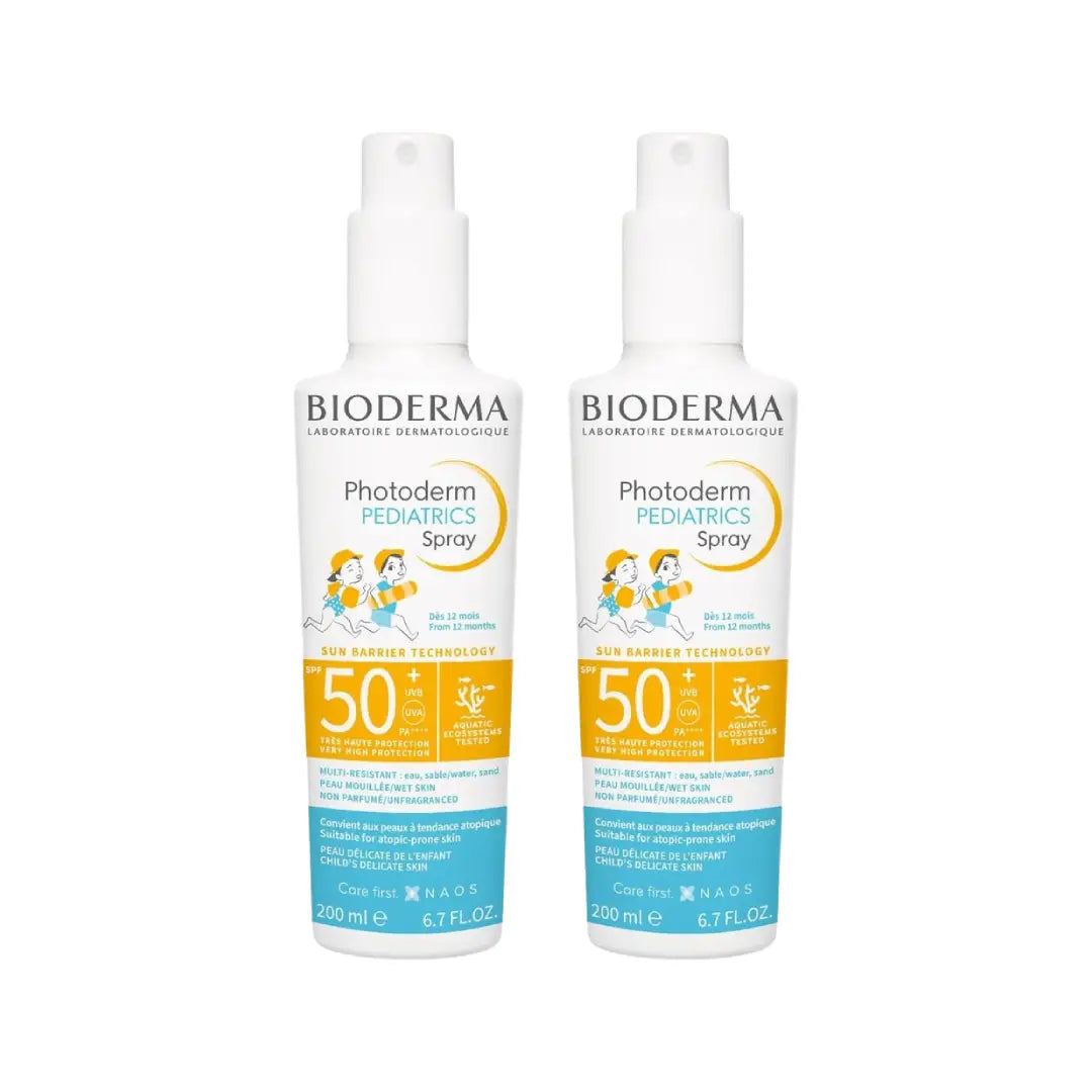 Bioderma Photoderm Pediatrics Spray SPF50+ 200ml 1+1 Offer – Kids Sunscreen Spray for Sensitive Skin