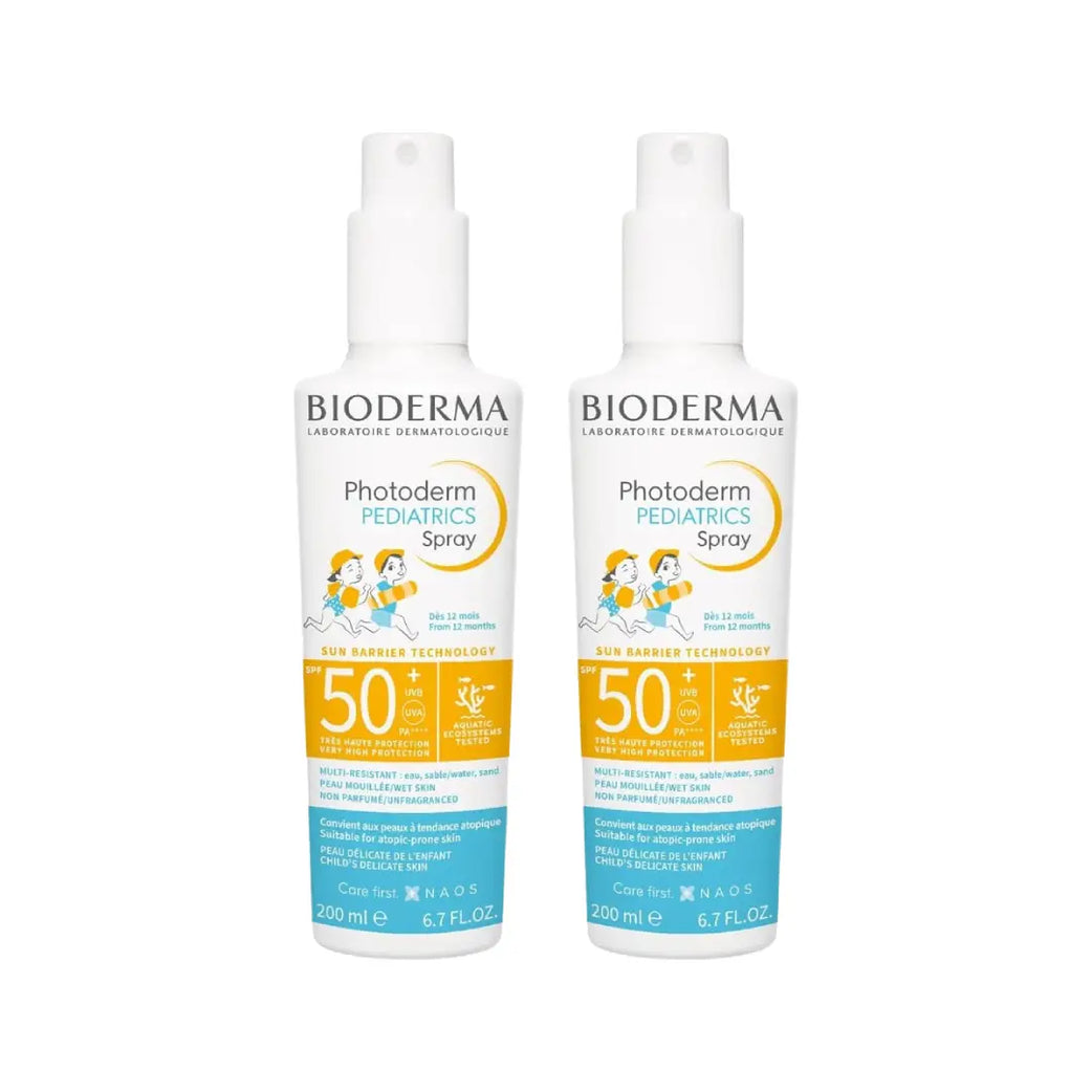 Bioderma Photoderm Pediatrics Spray SPF50+ 200ml 1+1 Offer – Kids Sunscreen Spray for Sensitive Skin