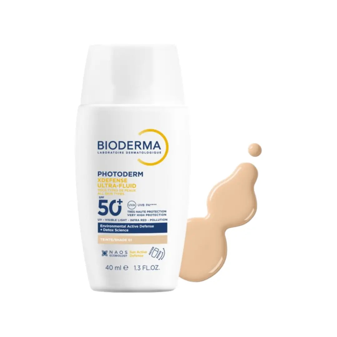 Bioderma Photoderm XDefense Ultra Fluid SPF50+ Shade 01 40ml – High Protection Tinted Sunscreen for Daily UV Defense