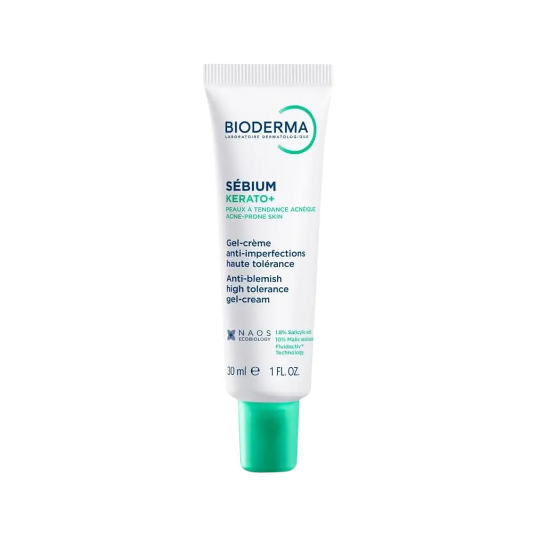 Bioderma Sebium Kerato+ Gel Cream 30ml Anti Blemish Exfoliating Gel Cream for Oily and Acne Prone Skin