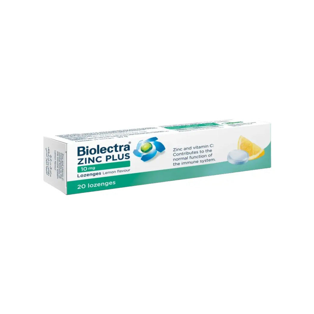 Biolectra Zinc Lozenges 20s - Zinc Food Supplement for Immune System Support