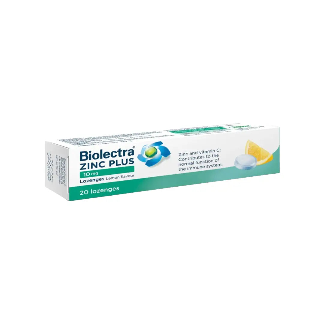 Biolectra Zinc Lozenges 20s - Zinc Food Supplement for Immune System Support