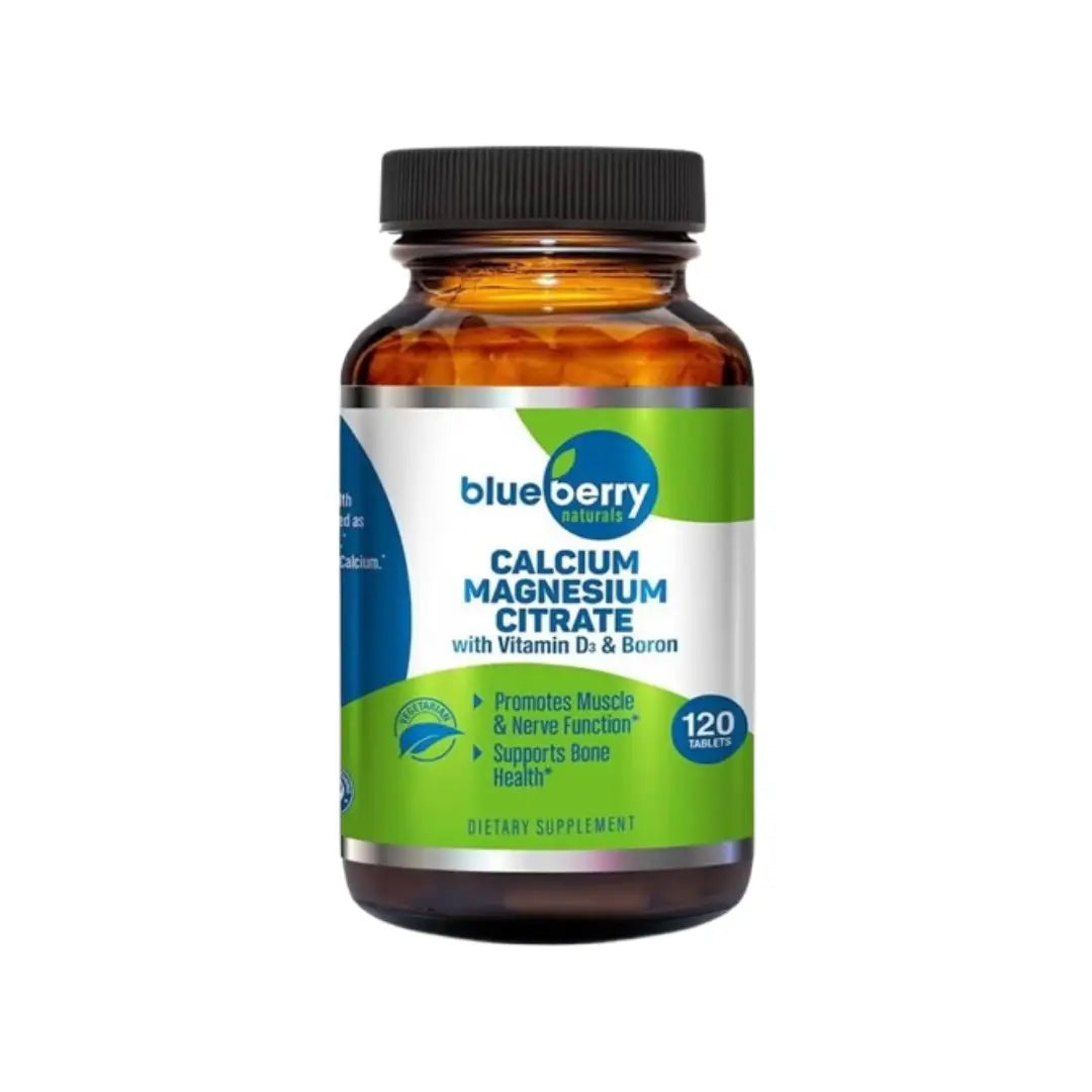 Blueberry Calcium Magnesium Citrate Tablets 120s - Bone & Muscle Support Supplement