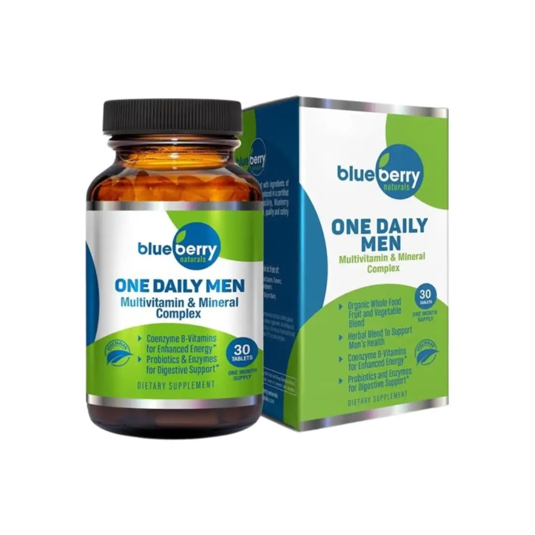 Blueberry One Daily Men Tablets 30s - Men's Multivitamin & Mineral Supplement