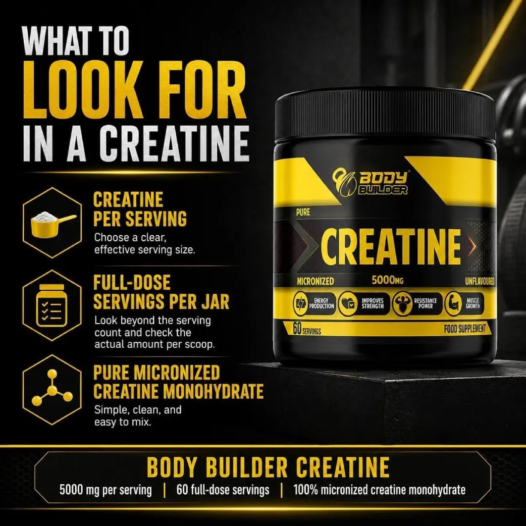 Body Builder Creatine 300g Unflavoured Serv 60