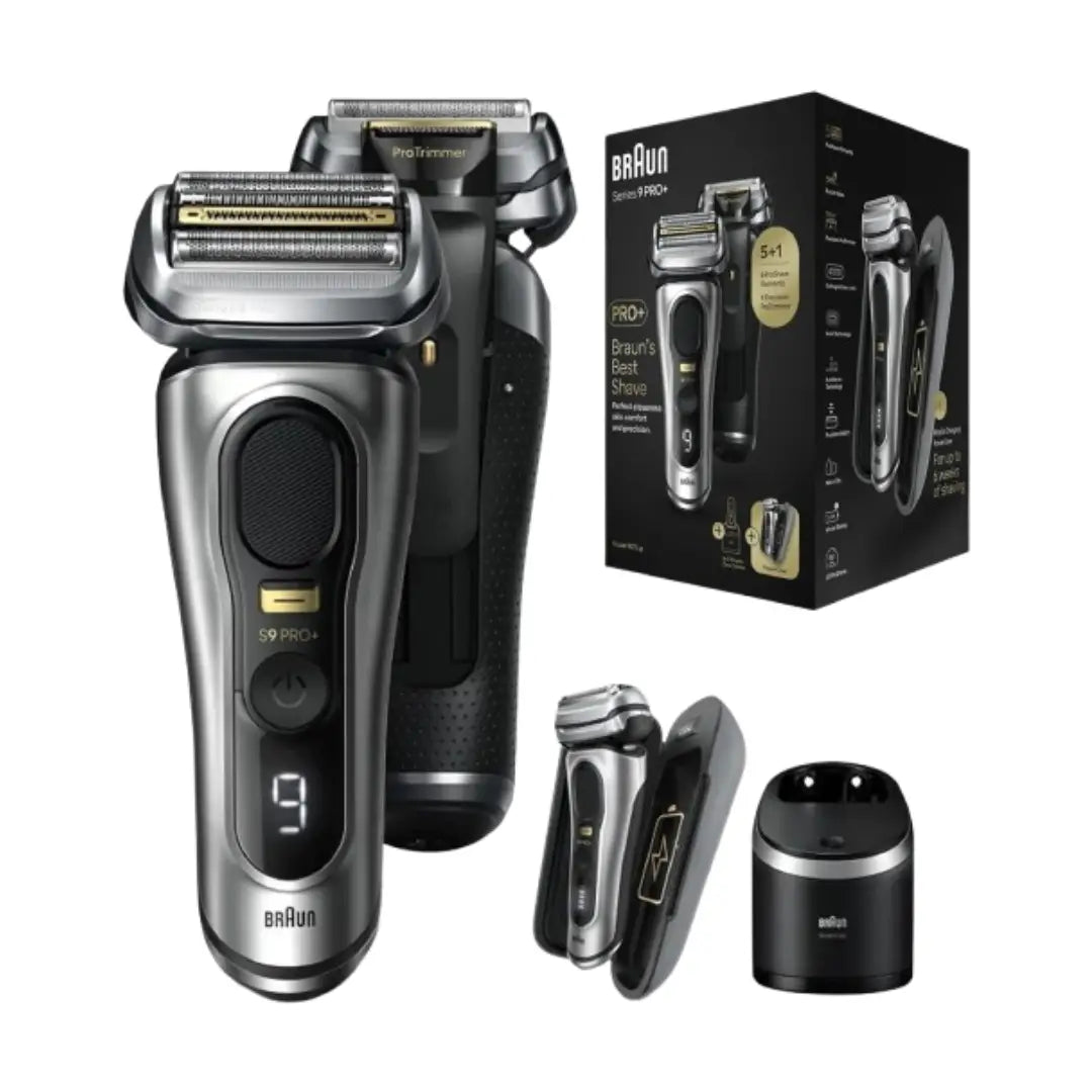 Braun Series 9 PRO+ 9577 Electric Shaver – Wet & Dry Razor with Precision Trimmer & SmartCare System