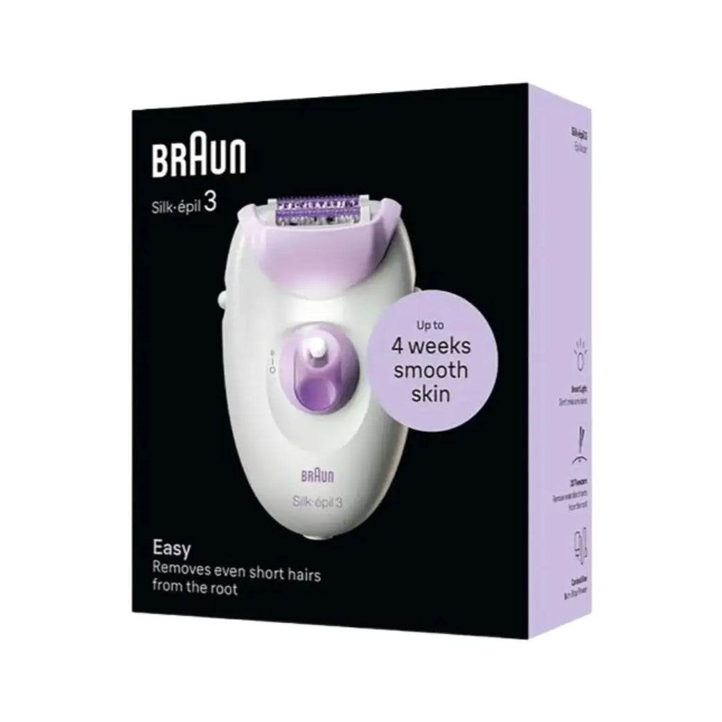 Braun Silk-épil 3 SE3-000 Epilator – Corded Hair Removal Device for Long-Lasting Smooth Skin