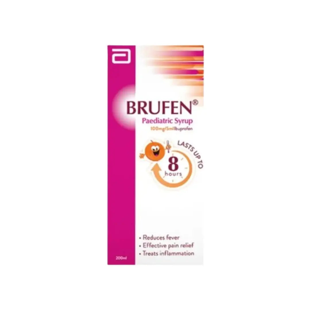 Brufen Pediatric Syrup 100mg/5ml 200ml – Ibuprofen Oral Suspension for Children 3+ Months
