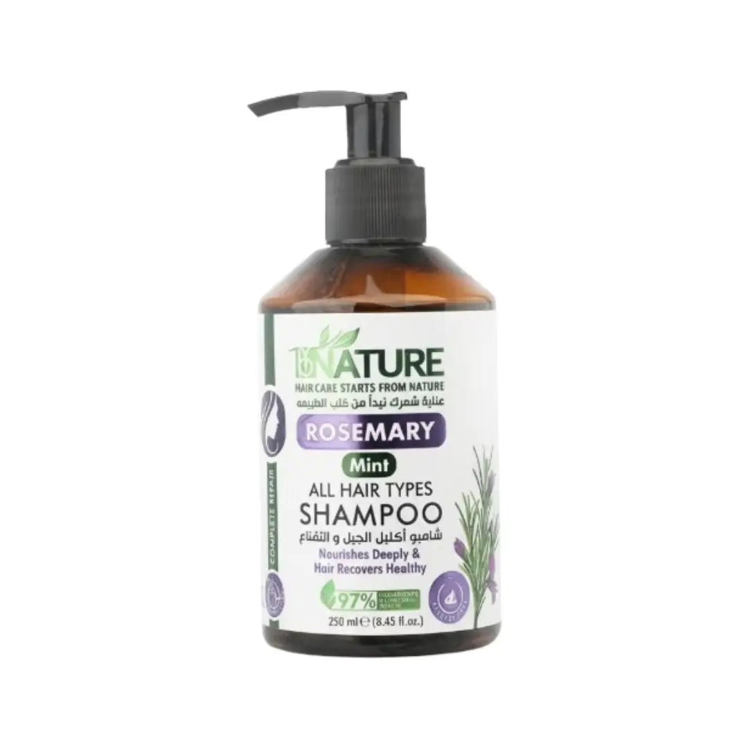 By Nature Rosemary Mint Shampoo 250ml – Refreshing Sulfate Free Shampoo for All Hair Types