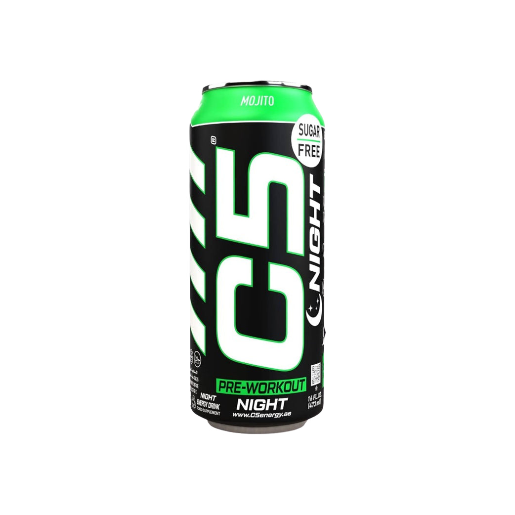 C5 Pre-Workout Night Pink Lemonade 473ml caffeine-free ready-to-drink pre-workout supplement.