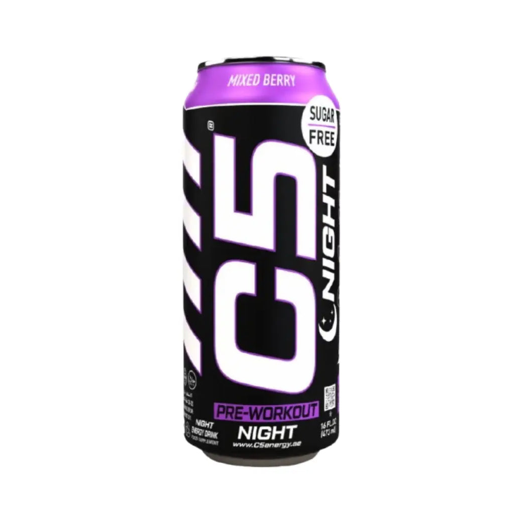 C5 Pre-Workout Night Mixed Berry Drink 473ml | Ready-to-Drink Nighttime Workout Support Beverage