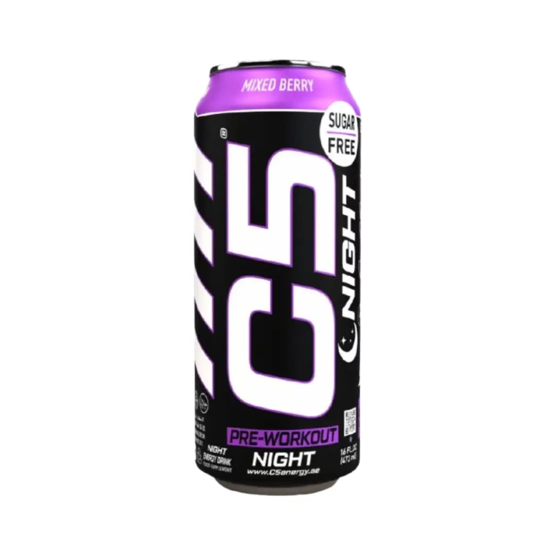 C5 Pre-Workout Night Mixed Berry Drink 473ml | Ready-to-Drink Nighttime Workout Support Beverage