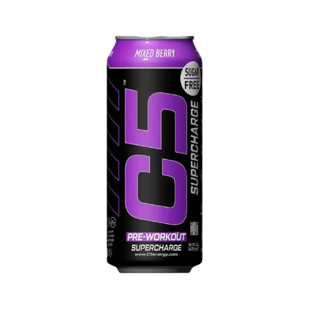C5 Pre-Workout Supercharge Drink Mixed Berry 473ml | Ready-to-Drink Energy Beverage