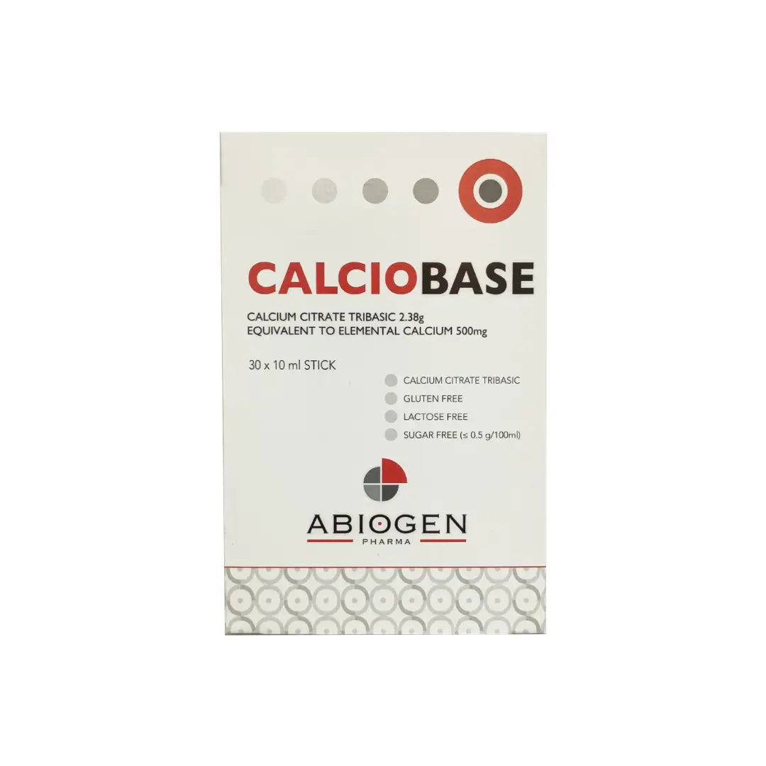 Calciobase Oral Stick 10ml 30 sticks box packaging front view