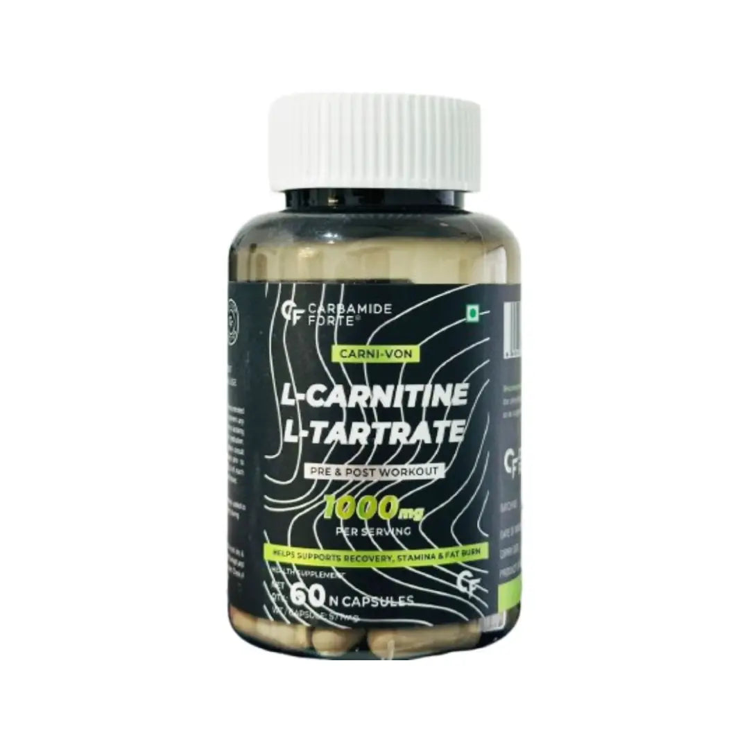 Carbamide Forte L-Carnitine L-Tartrate 1000 mg Capsules – Amino Acid Supplement - 60 Capsules
