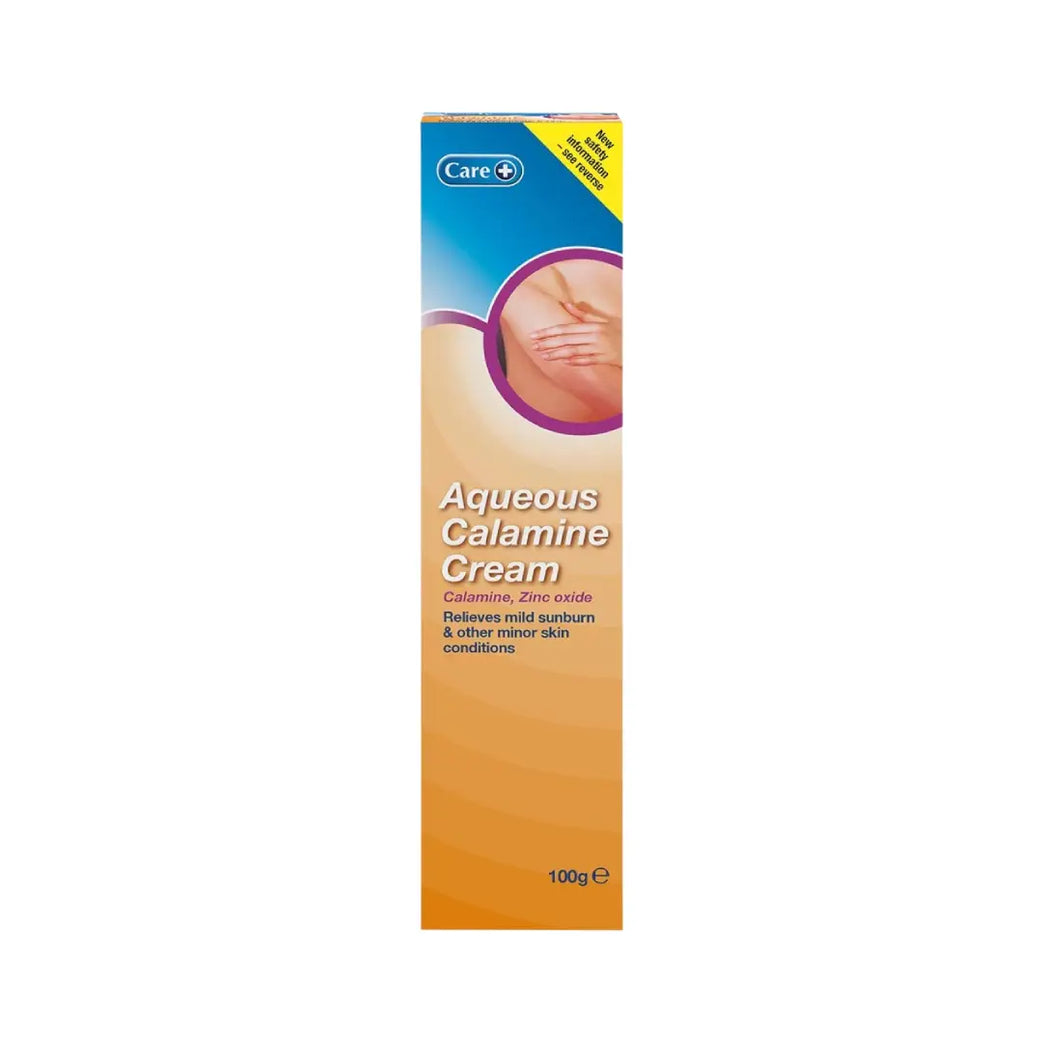 Care+ Aqueous Calamine Cream 100g – Soothing Skin Care Cream for Dry & Sensitive Skin