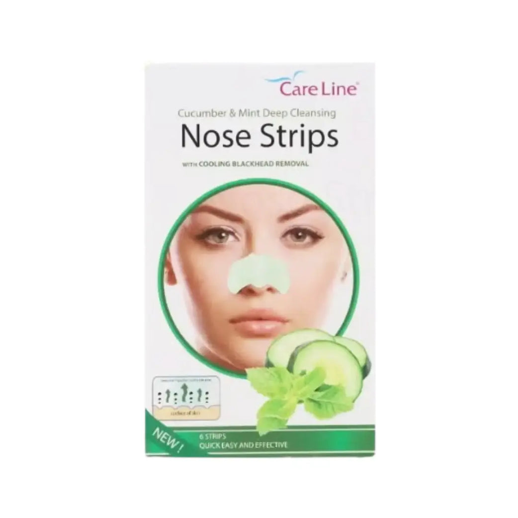 Careline Cucumber & Mint Cleansing Nose Strips (6 Strips) – Blackhead Removal & Pore Cleansing