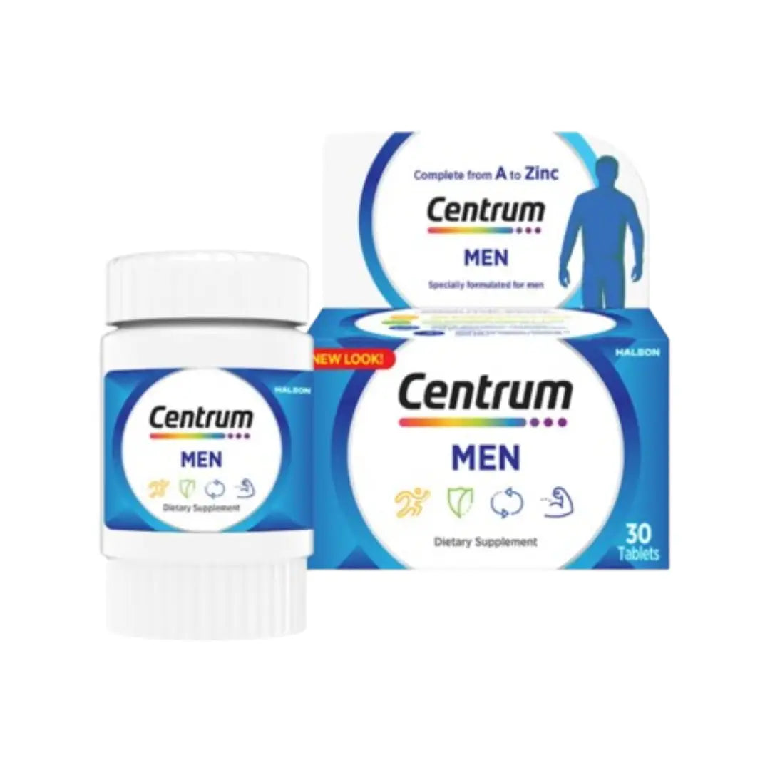 Centrum Men Multivitamin Tablets 30s – Daily Vitamins & Minerals Supplement for Men