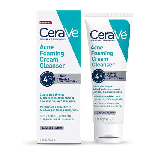 CeraVe Acne Foaming Cream Cleanser with 4% Benzoyl Peroxide 150 ml
