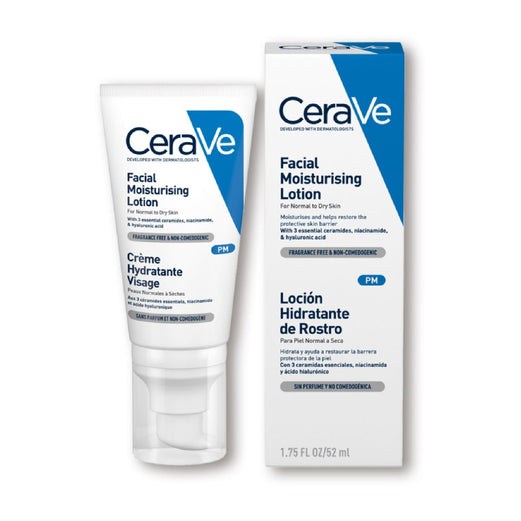 CeraVe PM Facial Moisturizing Lotion for Normal to Dry Skin with Ceramides 52 ml