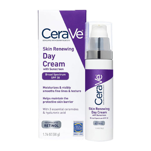 CeraVe Skin Renewing Day Cream SPF 30 Anti-Aging Face Cream with Retinol 50g