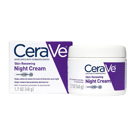 CeraVe Skin Renewing Night Cream with Ceramide and Peptide Complex 48g