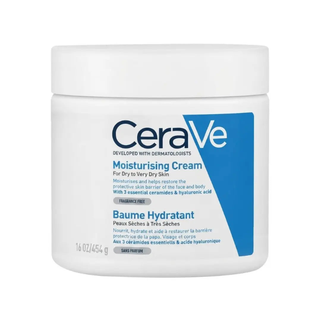 CeraVe Fragrance-Free Moisturising Cream 454g – Daily Face & Body Moisturizer for Dry to Very Dry Skin