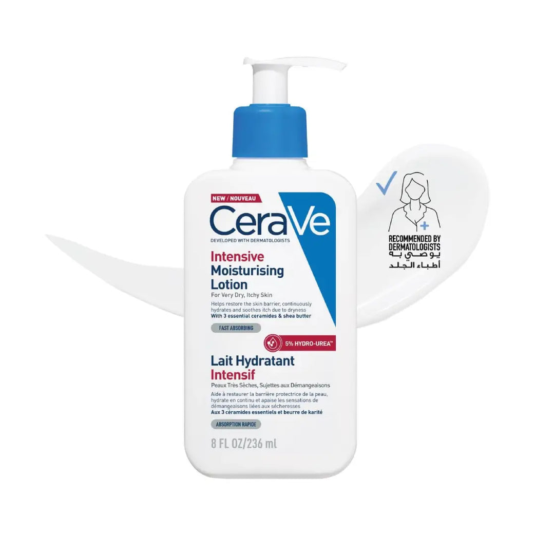 CeraVe Intensive Moisturising Lotion 236ml – 5% Hydro-Urea & Ceramides for Dry Skin