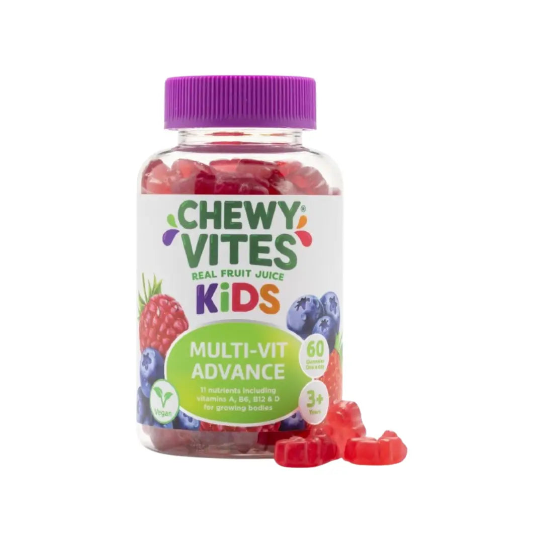 Chewy Vites Kids Multi-Vit Advance Gummies 60s | Multivitamin for Children with 11 Vitamins & Minerals | Vegan & Sugar-Reduced