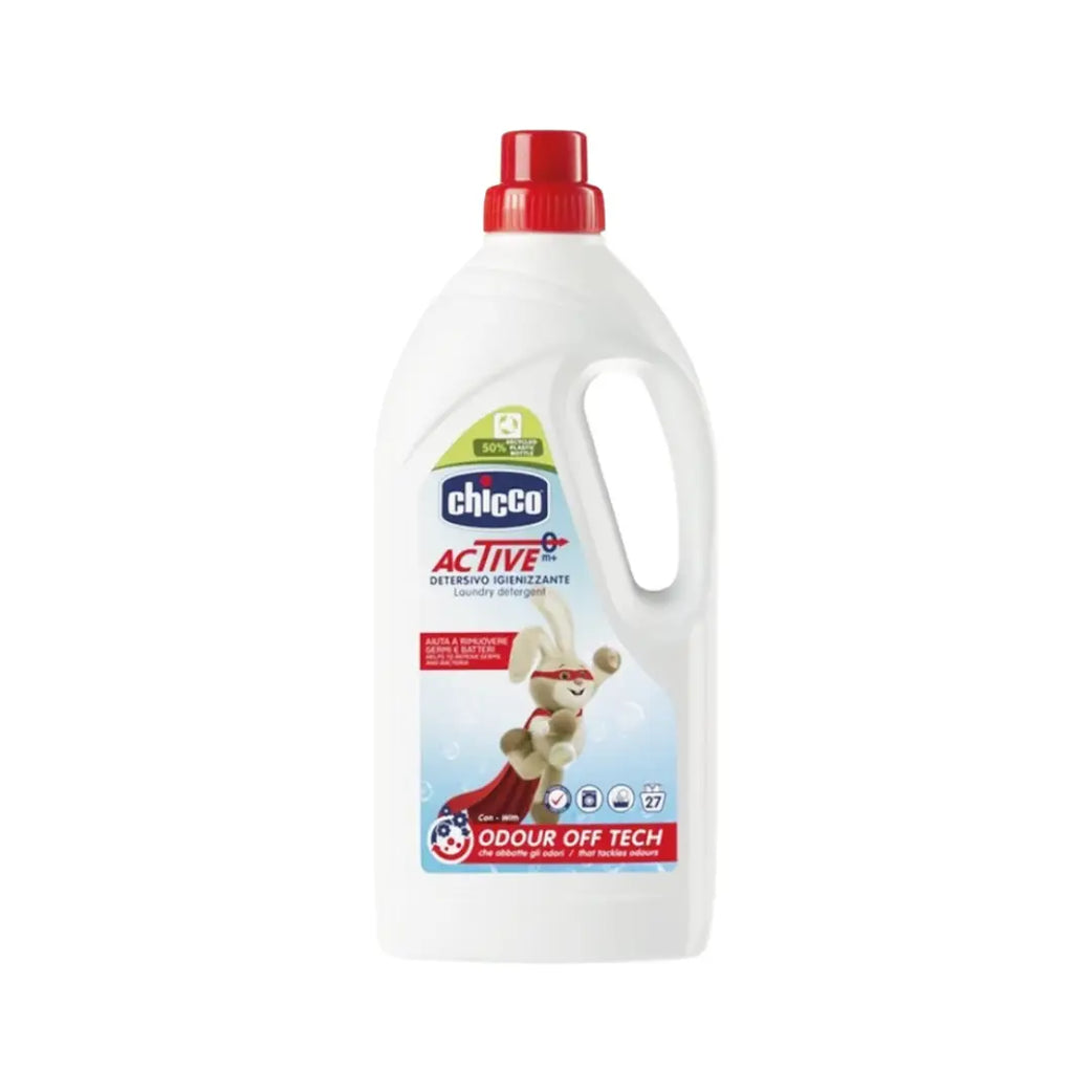 Chicco Active Laundry Detergent 1.5L | Baby Clothes Detergent with Odor Off Technology