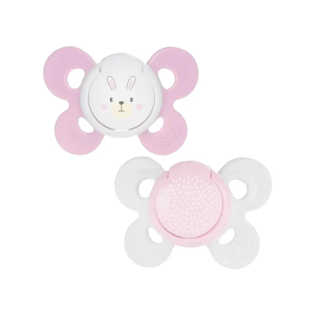Chicco PhysioForma Comfort Girls Soother 2-6 Months 2 Pack | Orthodontic Baby Pacifier