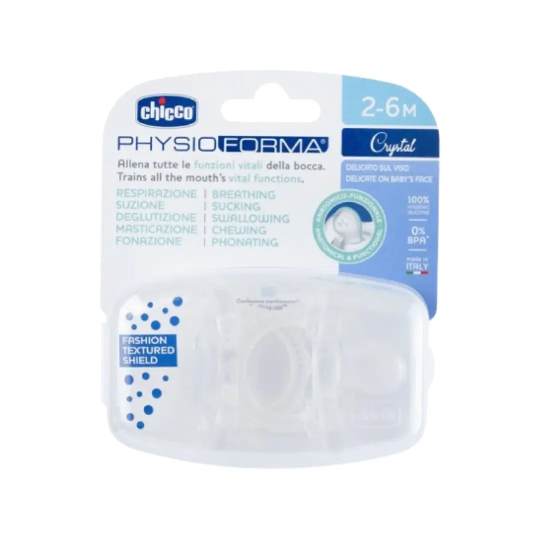 Chicco PhysioForma Micro Soother 0-2 Months 2 Pack | Newborn Orthodontic Baby Pacifier