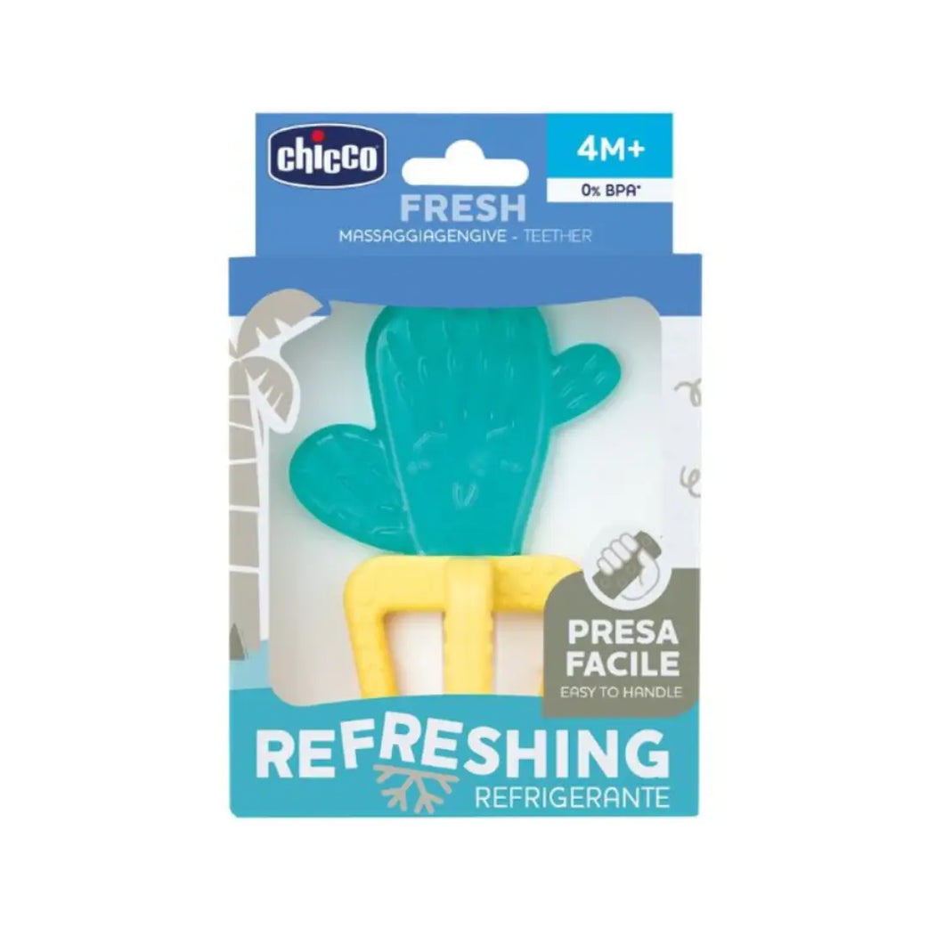 Chicco Refreshing Cactus Teether 4M+ | Cooling Baby Teether for Soothing Gums