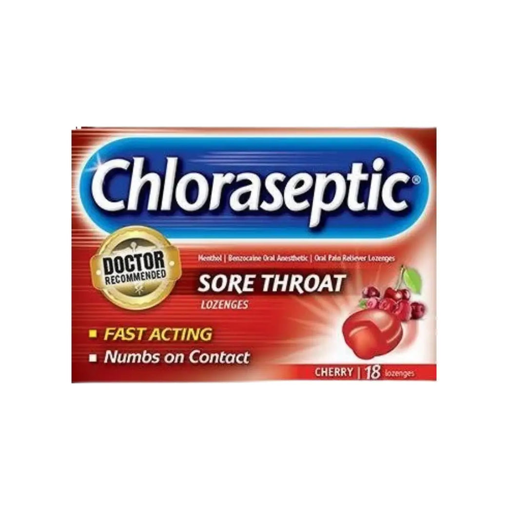 Chloraseptic Sore Throat Lozenges Cherry– fast-soothing lozenges for throat discomfort