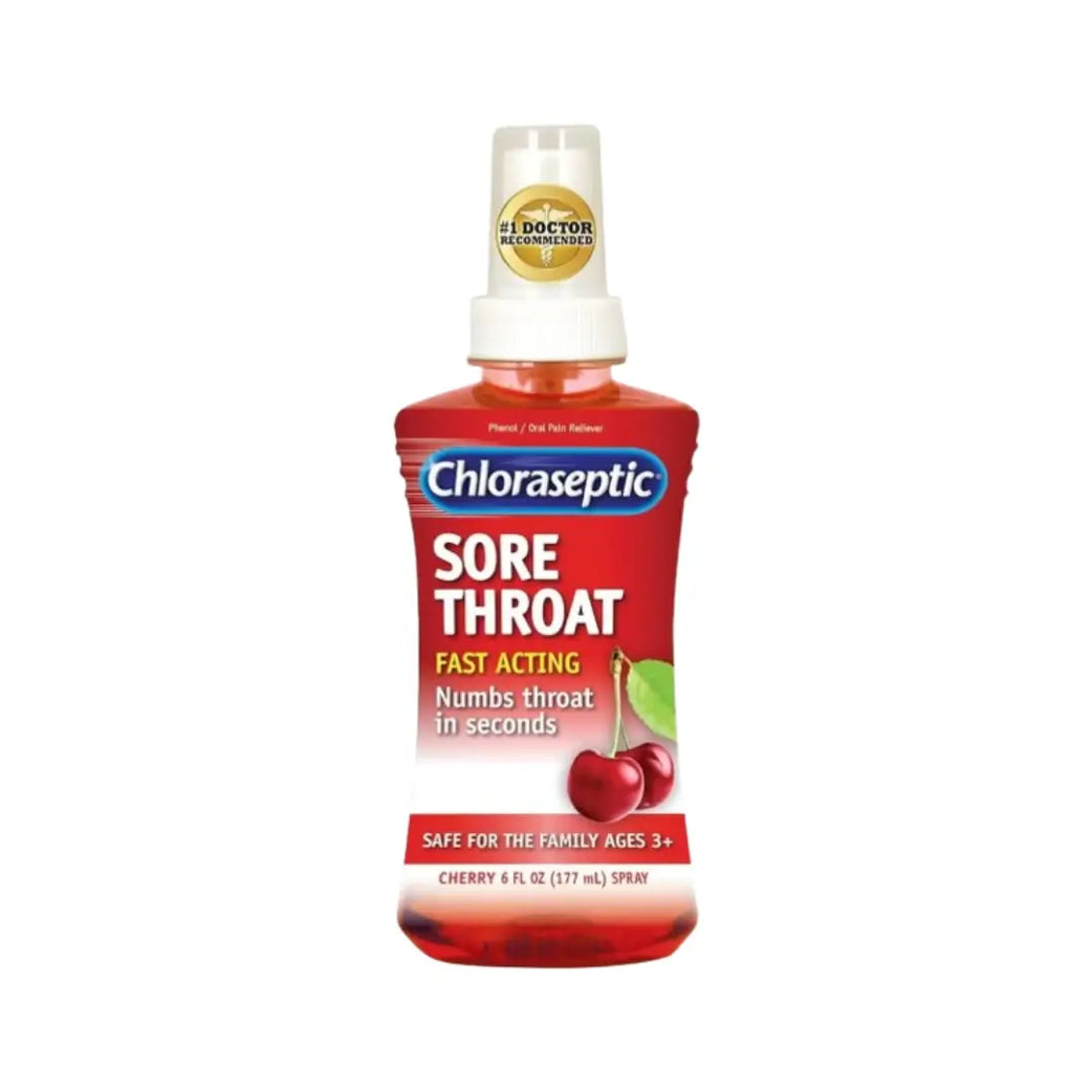Chloraseptic Sore Throat Spray 177ml Cherry– fast-acting throat relief spray