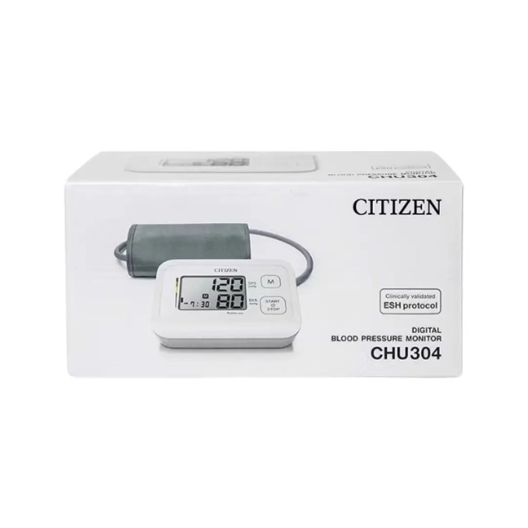 Citizen Digital Blood Pressure Monitor CHU304 – Automatic Upper Arm BP Monitor with Memory Function
