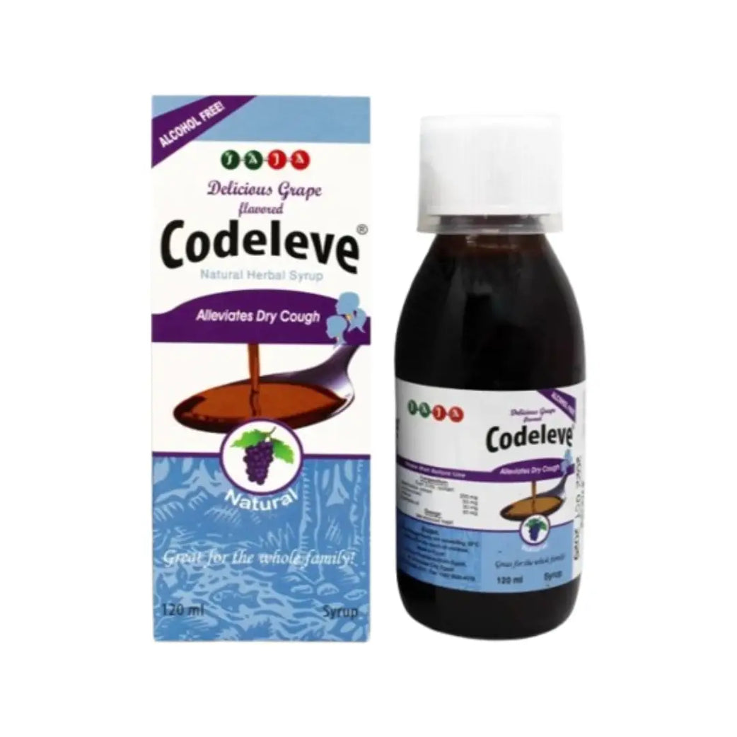 Codeleve Syrup 120ml bottle soothing cough syrup for throat and chest comfort