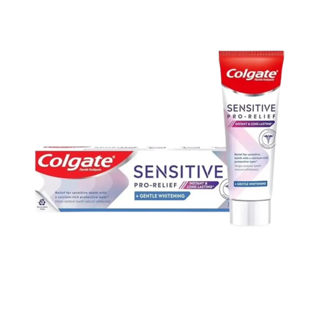 Colgate Sensitive Pro-Relief Gentle Whitening Toothpaste 75ml | Relief for Sensitive Teeth & Enamel Care