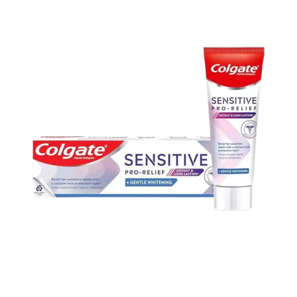 Colgate Sensitive Pro-Relief Gentle Whitening Toothpaste 75ml | Relief for Sensitive Teeth & Enamel Care