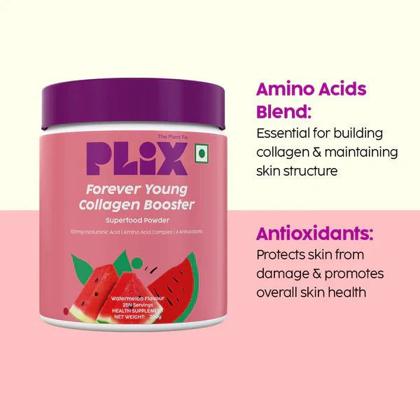 Plix Collagen Booster Powder with 100mg Hyaluronic Acid 75 Days 3 Box